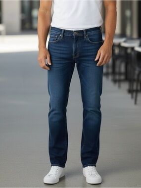 Carhartt Mens Dark Wash Relaxed Boot Cut Denim Jeans Size 38 by 34
